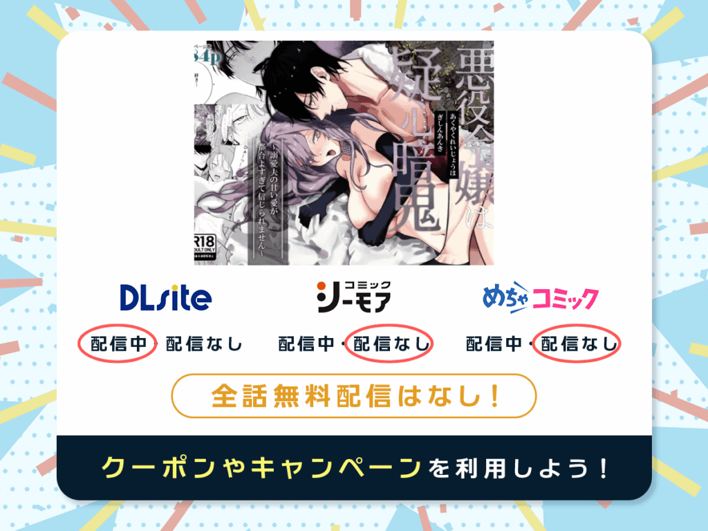 『悪役令嬢は疑心暗鬼~溺愛夫の甘い愛が都合よすぎて信じられません~』を配信している電子書籍一覧