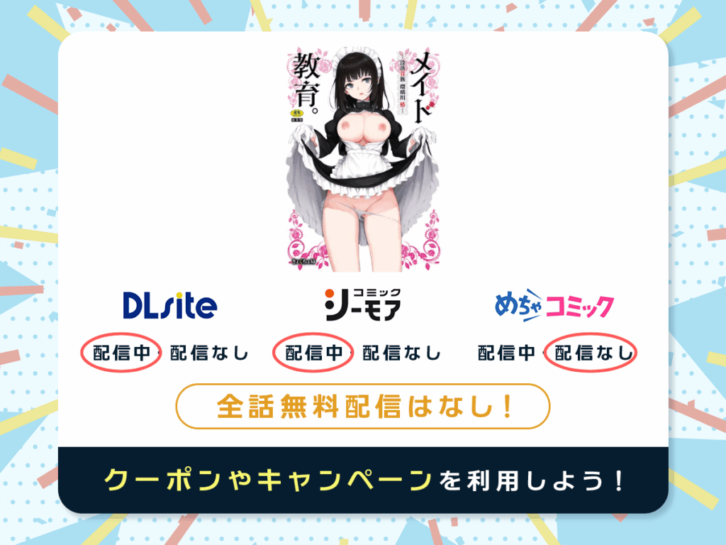 『メイド教育。ー没落貴族 瑠璃川椿ー』を配信している電子書籍一覧