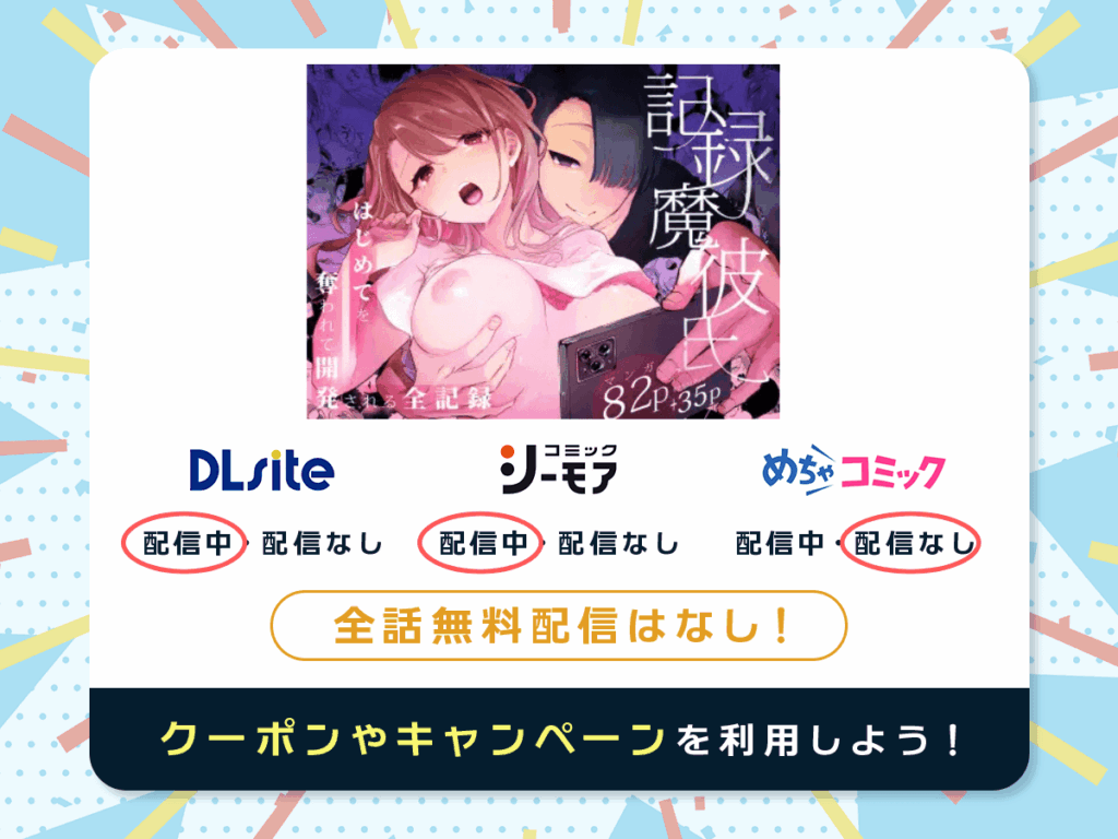 『記録魔彼氏~はじめてを奪われて開発される全記録~』を配信している電子書籍一覧
