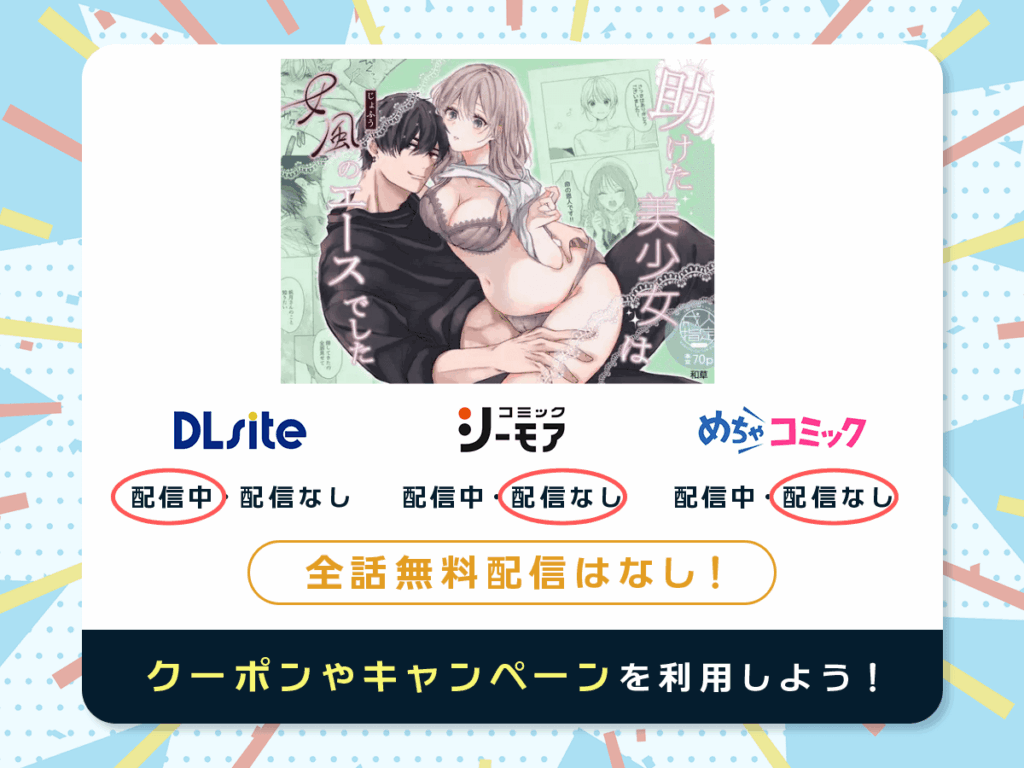 『助けた美少女は女風のエースでした』を配信している電子書籍一覧