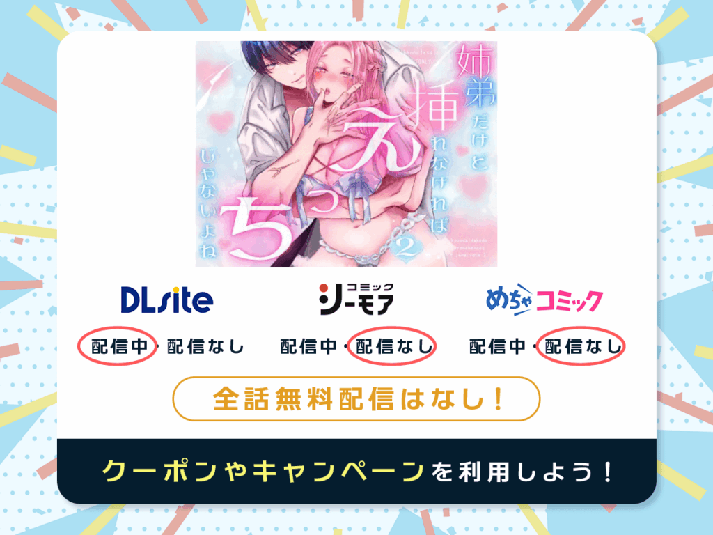 『姉弟だけど挿れなければえっちじゃないよね2』を配信している電子書籍一覧
