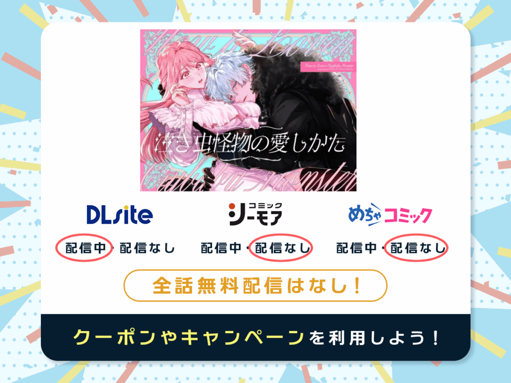 『泣き虫怪物の愛しかた』を配信している電子書籍一覧