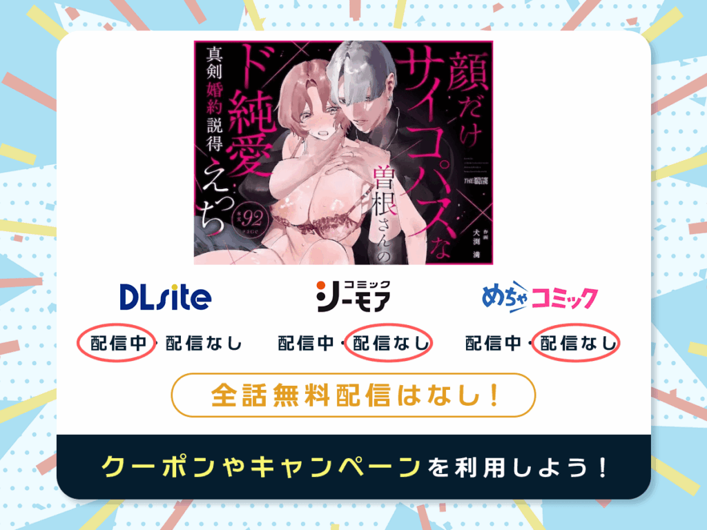 『【こじらせ両想い×ハピエン鬼潮保証】顔だけサイコパスな曽根さんのド純愛真剣婚約説得えっち』を配信している電子書籍一覧