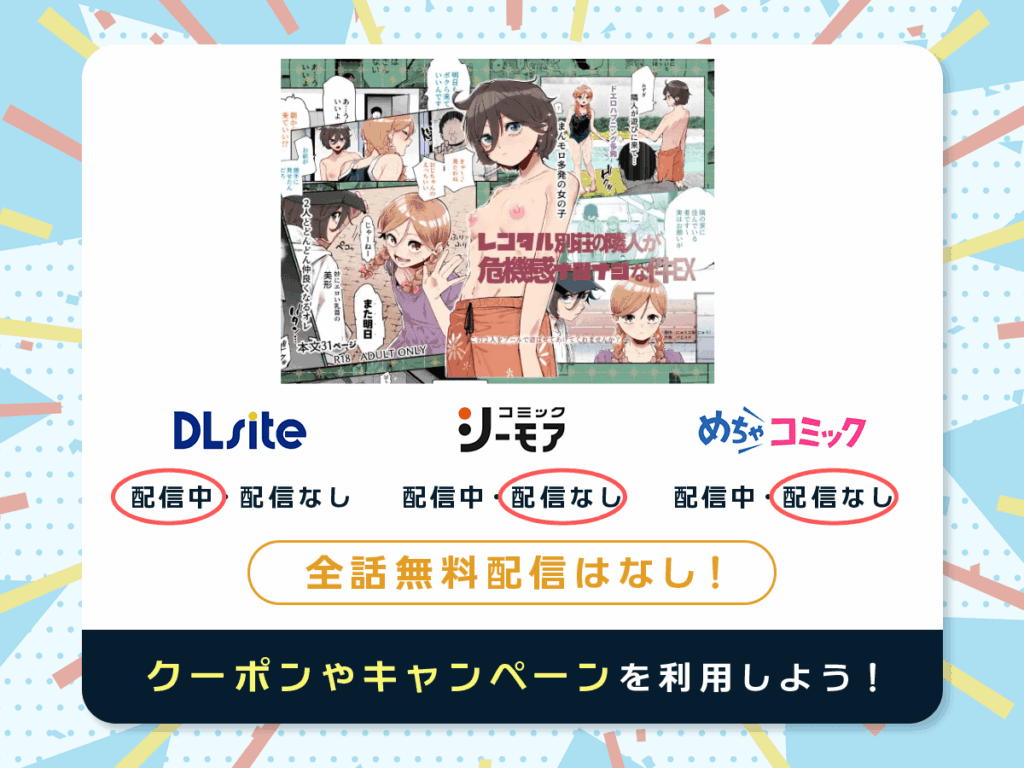 『レンタル別荘の隣人が危機感ナシナシな件EX』を配信している電子書籍一覧