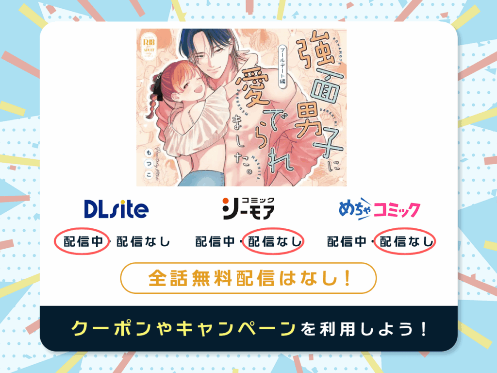 『強面男子に愛でられました。プールデート編』を配信している電子書籍一覧