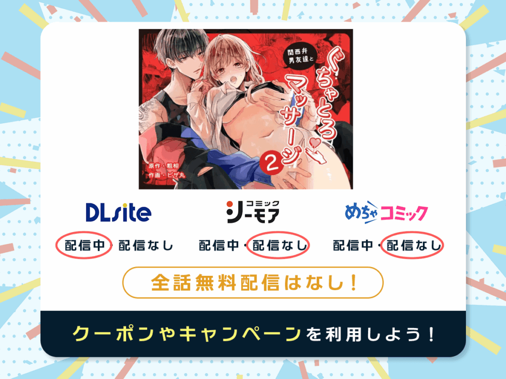 『関西弁男友達とぐちゃとろマッサージ2』を配信している電子書籍一覧