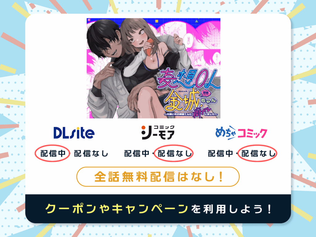 『妄想OL金城ちゃん～片想い中の納屋くんに癖バレしました～』を配信している電子書籍一覧