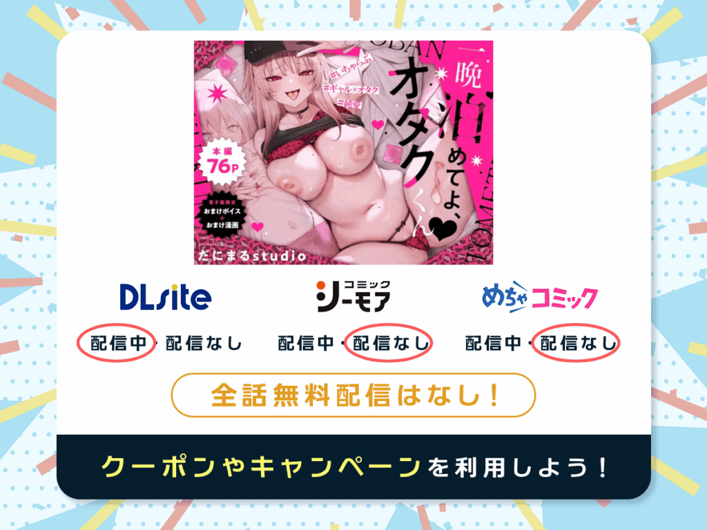 『一晩泊めてよ、オタクくん』を配信している電子書籍一覧