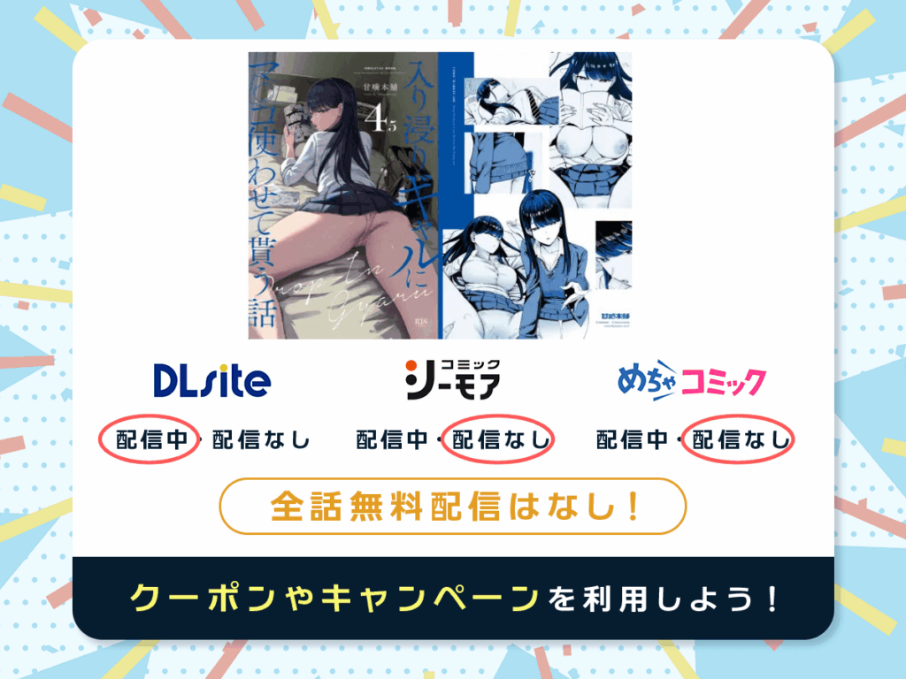 『入り浸りギャルにま〇こ使わせて貰う話4.5』を配信している電子書籍一覧