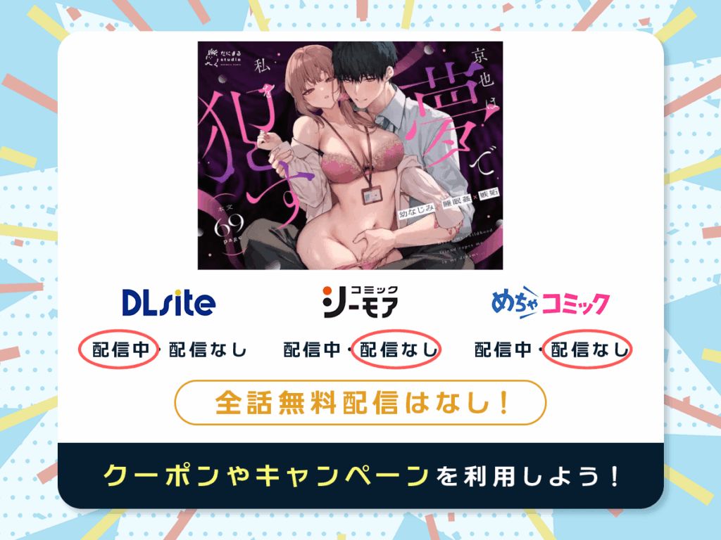 『京也は夢で私を○す』を配信している電子書籍一覧