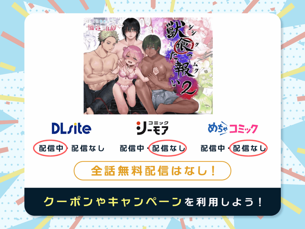 『獣喰った報い2』を配信している電子書籍一覧