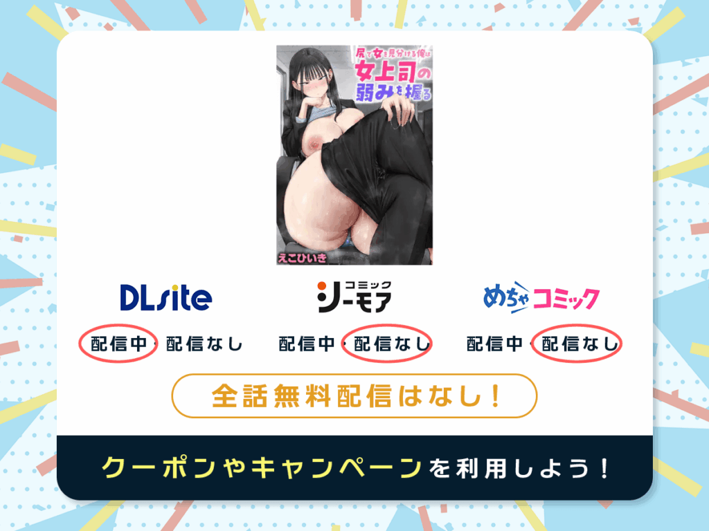 『尻で女を見分ける俺は女上司の弱みを握る』を配信している電子書籍一覧