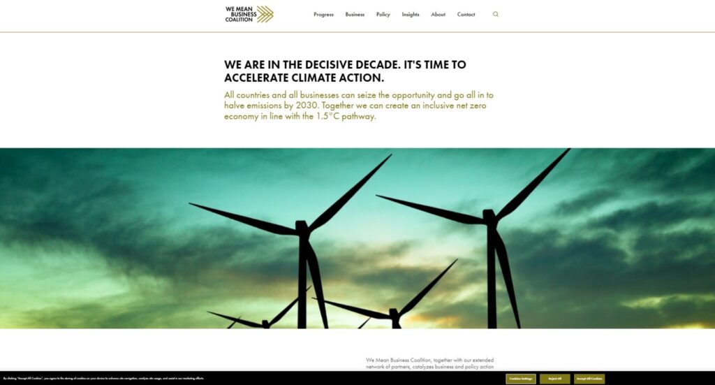 WMB（We Mean Business）温暖化対策のための国際的な活動