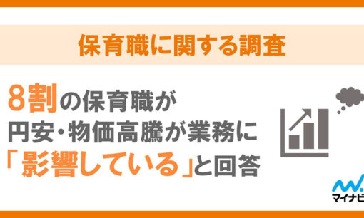 保育現場に「物価高」の影 8割が業務への影響実感