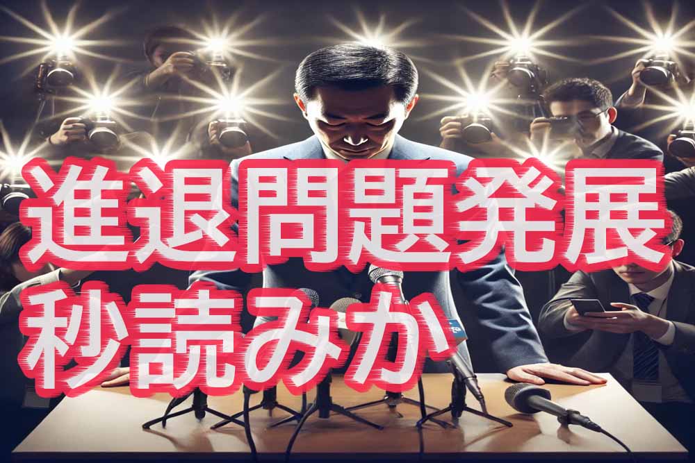 緊急会見、進退問題発展の可能性も