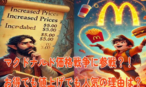 マクドナルド、価格戦争に参戦！「値上げ」か「お得」か、あなたはどっちを選ぶ？