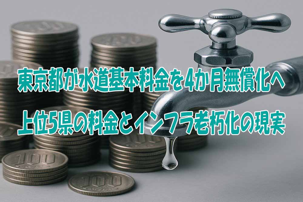 東京都水道の基本料金4か月無償化へ