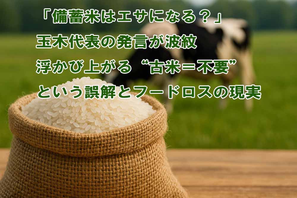 古米は家畜のエサ発言に波紋