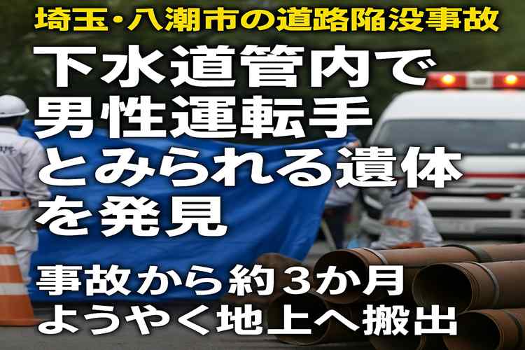 埼玉八潮市の道路陥没事故