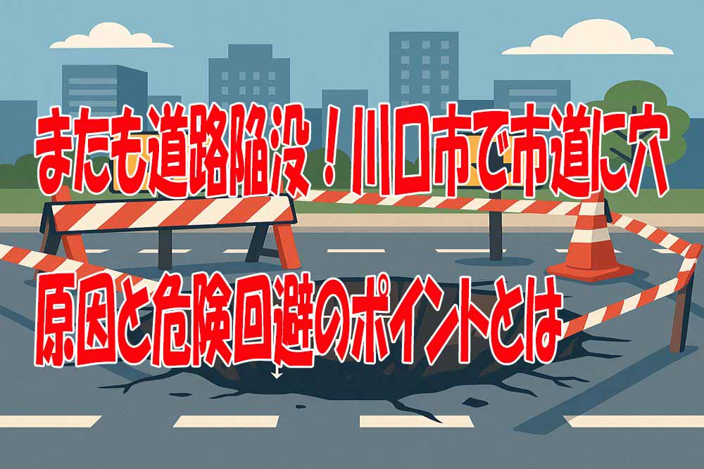 川口市で道路陥没3度目