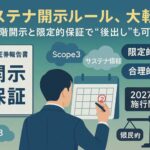 サステナビリティ情報「後出し」容認へ  金融庁が段階開示と保証制度を整備  限定的保証で企業負担に配慮