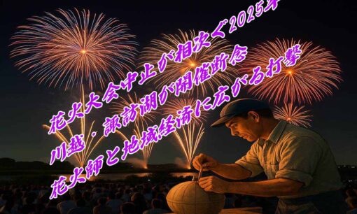 花火大会中止が相次ぐ2025年　川越・諏訪湖が開催断念　花火師と地域経済に広がる打撃