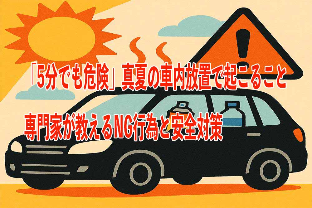 短時間でも危険!真夏の車内温度