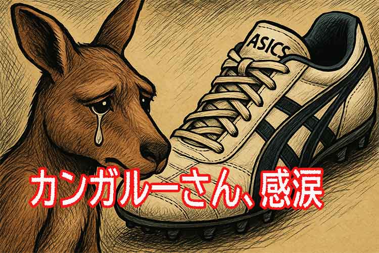 カンガルーレザーの使用不可、アシックス