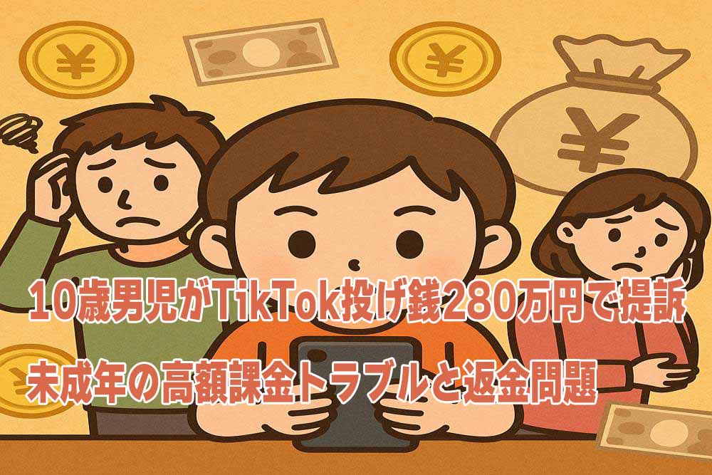10歳男児TikTokで投げ銭トラブル