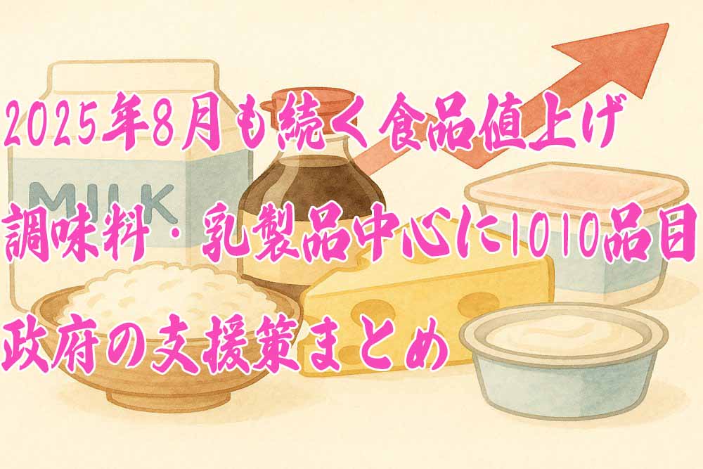 2025年8月値上がり商品