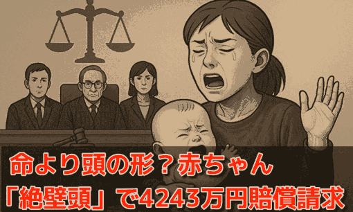 【助産師裁判】赤ちゃん”絶壁頭”で4,243万円賠償請求　命より頭の形？SIDS予防裁判が波紋