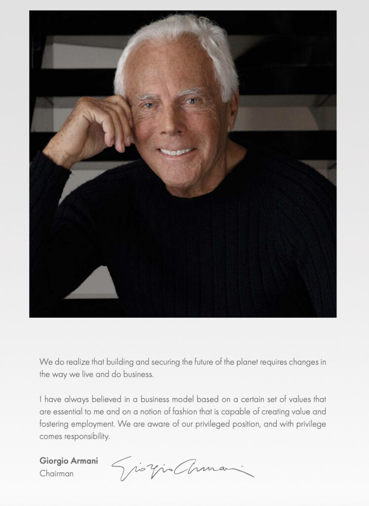 THE ARMANI GROUP AND SUSTAINABILITY
2022 REPORT