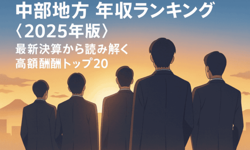 中部地方 年収ランキング〈2025年版〉最新決算から読み解く高額報酬トップ20