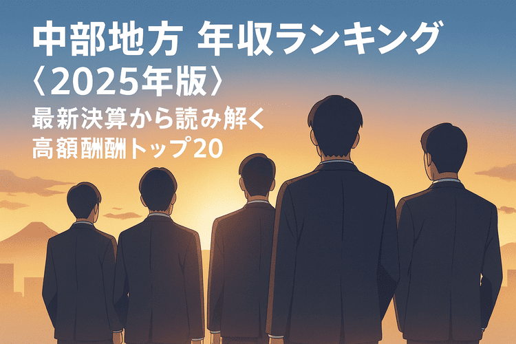 中部地方 年収ランキング〈2025年版〉最新決算から読み解く高額報酬トップ20