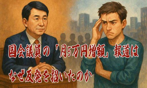 国会議員の「月5万円増額」報道はなぜ反発を招いたのか