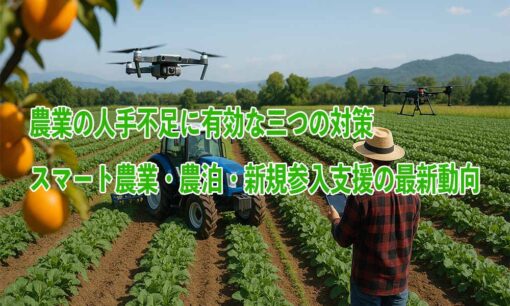 農業の人手不足に有効な三つの対策──スマート農業・農泊・新規参入支援の最新動向