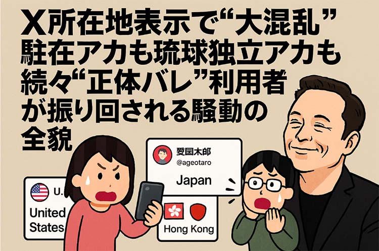 X所在地表示で大混乱