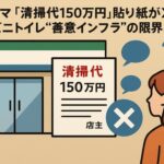 ファミマ「清掃代150万円」貼り紙がXで大論争　善意インフラの限界と加盟店の三重苦があらわに