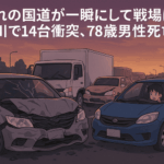 夕暮れの国道が一瞬にして戦場に　兵庫・加古川で14台衝突、2～6歳含む18人重軽傷　78歳男性の運転が招いた惨事