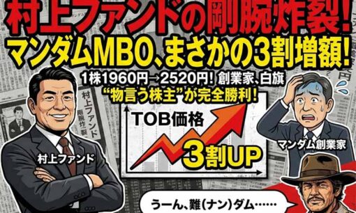 創業家が白旗！ マンダムMBO、村上ファンドの“剛腕”に屈して「3割増額」の舞台裏