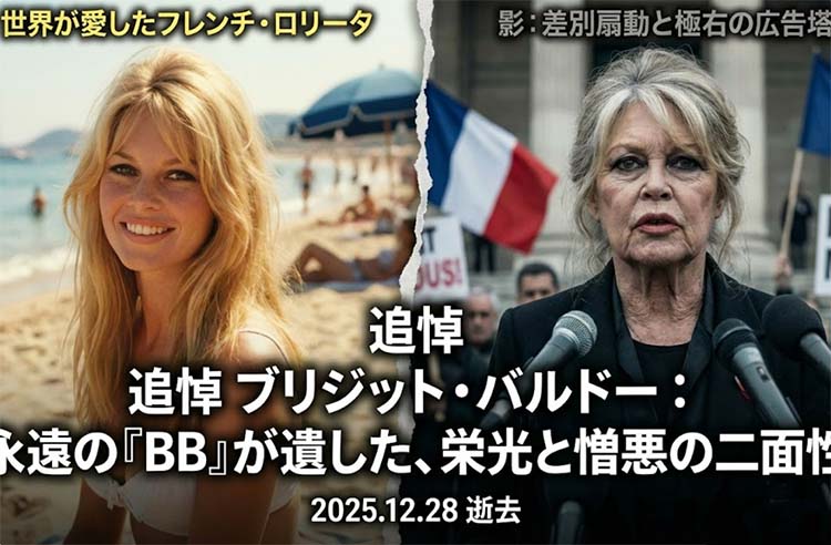 ブリジットバルドー訃報