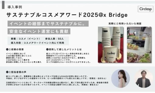 【紙コップからの脱却】Circloopが累計100万回利用突破　“使い捨てゼロ”を実現するリユースカップの衝撃