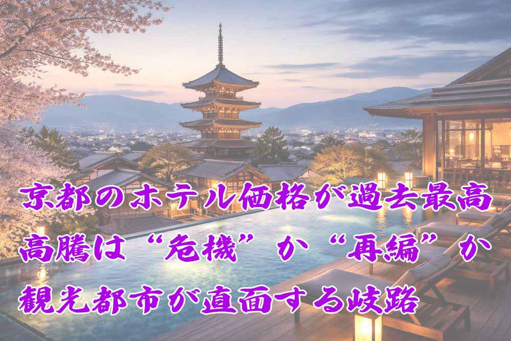 京都の宿泊施設価格高騰