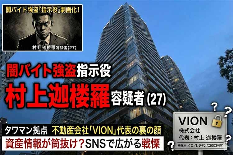 村上迦楼羅、闇バイト