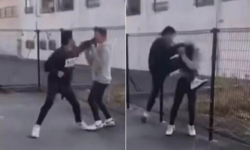 福岡・田川市の中学校とされる暴行動画拡散　無抵抗生徒に暴行、撮影と煽動の異様な光景