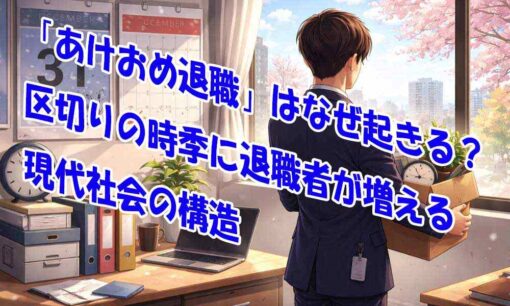 「あけおめ退職」はなぜ起きる？区切りの時季に退職者が増える現代社会の構造