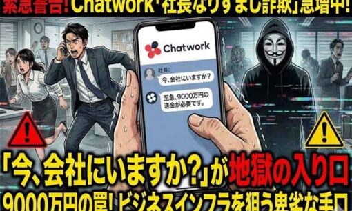 「今、会社にいますか？」その返信が命取り！Chatworkを蝕む“社長なりすまし詐欺”の卑劣な手口