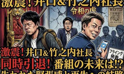 令和の虎井口・竹之内社長引退！相次ぐ卒業が示す番組のマンネリ危機
