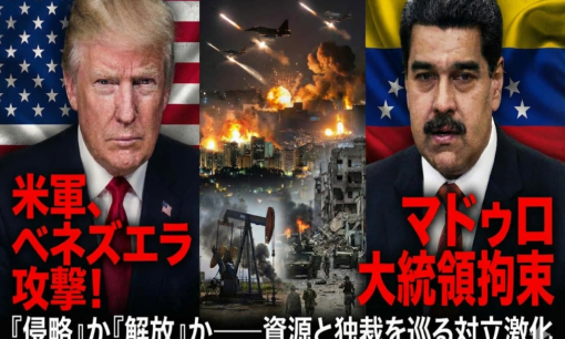 米軍、ベネズエラへの大規模攻撃とマドゥロ大統領拘束を発表「麻薬国家」への介入か、資源収奪か