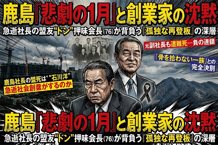鹿島建設、社長逝去